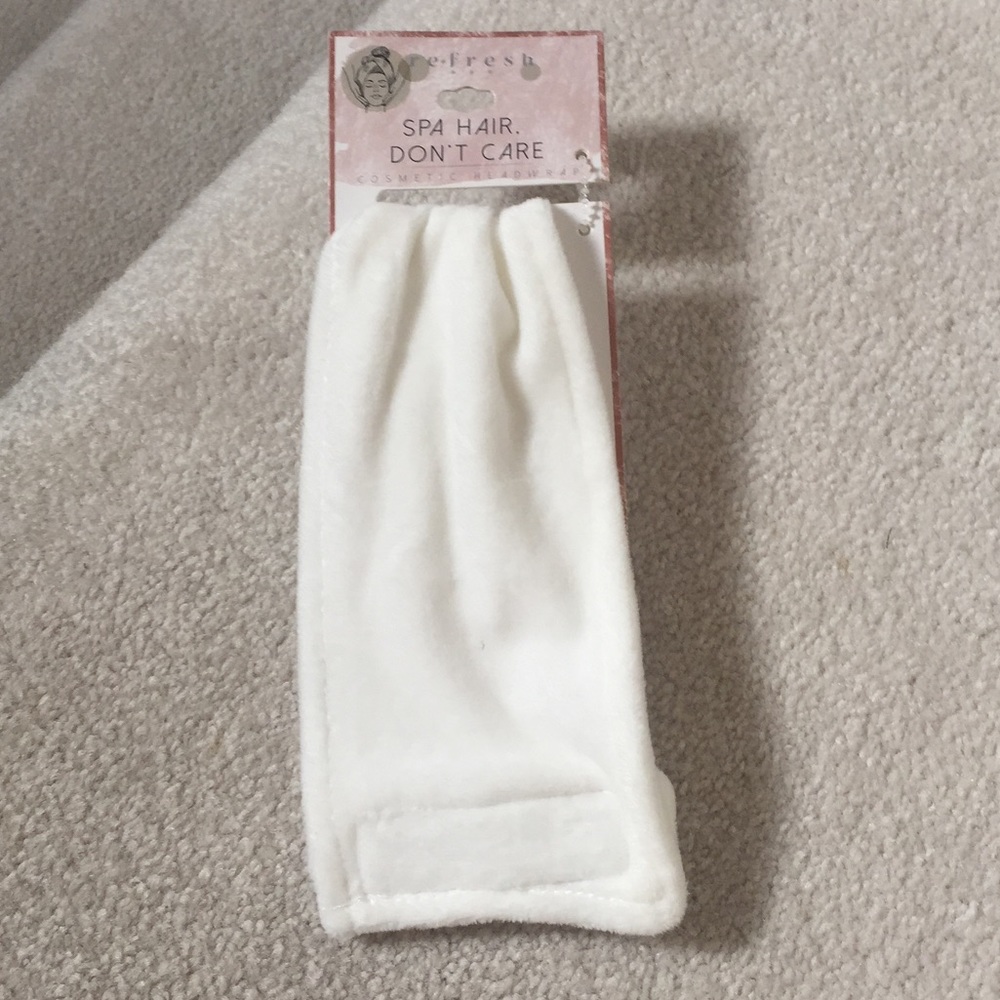 Spa day velour head wrap headband with Velcro
